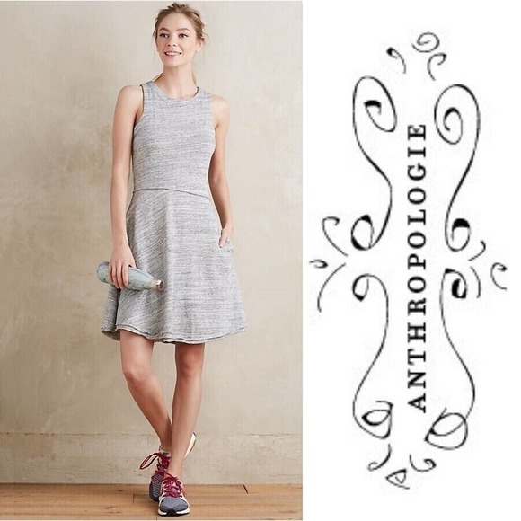 Anthropologie Dresses & Skirts - Grey State Anthropologie Sz S Dress Emma Ballpark Fit and Flare Heather Gray NEW